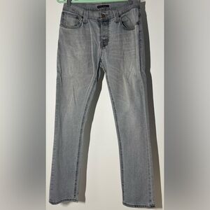 Nudie Jeans Men's Light Gray Straight Jeans